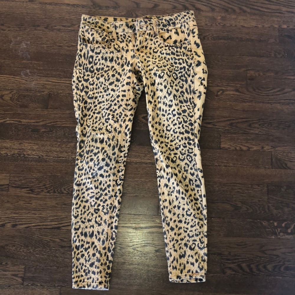 BEBE LEOPARD/CHEETAH JEANS